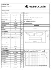 REISS AUDİO RS-M8HZ 20 CM MİDRANGE 4 OHM 340 WATT MAXİMUM POWER
