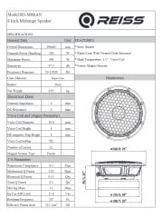 REISS AUDİO RS-M8ARN 20 CM MİDRANGE 400 WATT MAXİMUM POWER