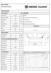 REISS AUDİO RS-M8F 20 CM MİDRANGE 300 WATT MAXİMUM POWER ÇİFT FİYATIDIR 150 WATT RMS