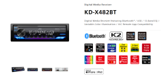 JVC KD-X482BT OTO TEYP BLUETOOTH 3 AMFİ RENK DEĞİŞTİREN K2 TEKNOLEJİ 13 BAND EQUALİZER