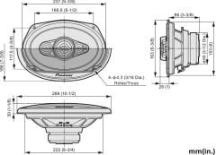 PIONEER TS-A6991F OVAL HOPARLÖR 700 WATT 5 YOLLU