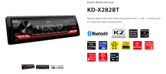 JVC KD-X282BT OTO TEYP BLUETOOTH 13 BAND EQ SUPER BASS SERİES