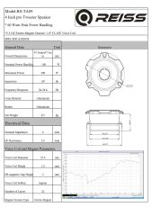 REİSS AUDİO RS-TA89 10 CM SPL TWEETER 6 OHM 200 WATT MAXİMUM POWER ÇİFT FİYATIDIR