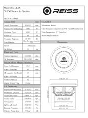 REİSS AUDİO RS-VL15.D1 38 CM SUBWOOFER BAS 1 OHM 6000 WATT MAXİMUM POWER 3000 WATT RMS