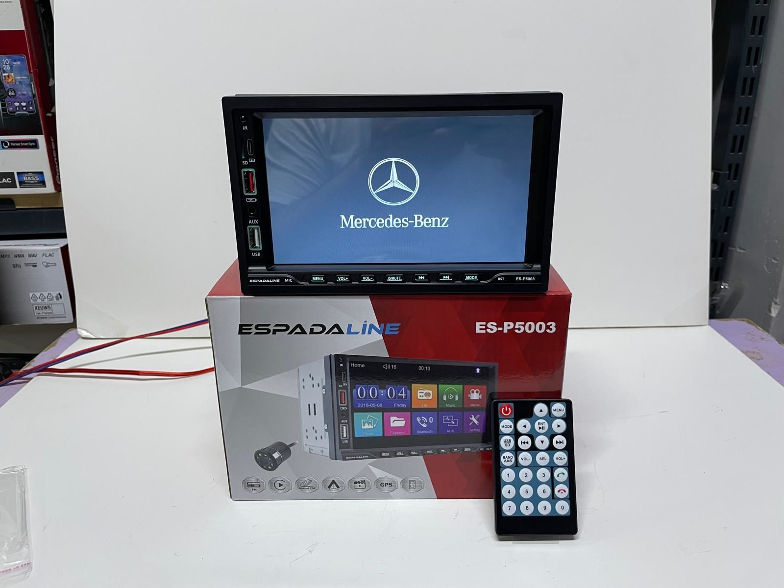 ESPADA 7''DABIL TEYP BT ÇİFT USB SD AUX AMFİ ÇIKIŞI KAMERA HEDİYE