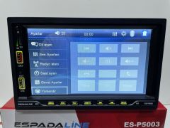 ESPADA 7''DABIL TEYP BT ÇİFT USB SD AUX AMFİ ÇIKIŞI KAMERA HEDİYE