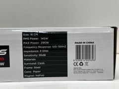 REISS AUDİO RS-M65NXPRO 16 CM MİDRANGE 290 WATT MAXİMUM POWER NEODMİUM MIKNATIS ÇİFT FİYATIDIR