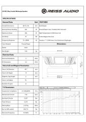 REISS AUDİO RS-M8SE 20 CM TWEETERLİ MİDRANGE 500 WATT MAXİMUM POWER 250 WATT RMS POWER