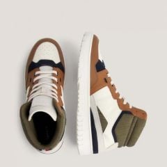 Tommy Hilfiger Kahve Erkek Deri Sneaker TH BASKET BETTER MIDCUT LTH MIX