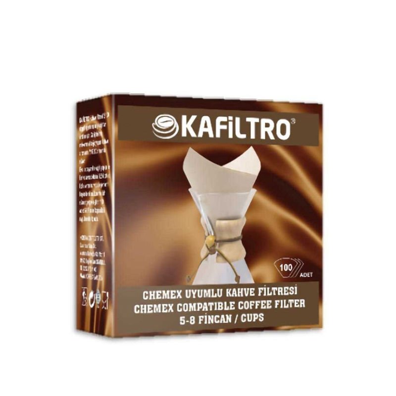 Kafiltro Chemex 5-8 Fincan Uyumlu Filtre Kahve Kağıdı 100’lü