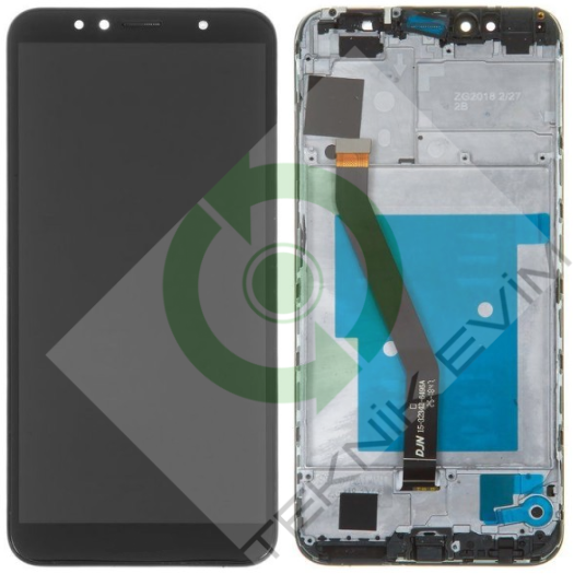 Huawei Y6 2018 Çıtalı Lcd Ekran Dokunmatik Siyah