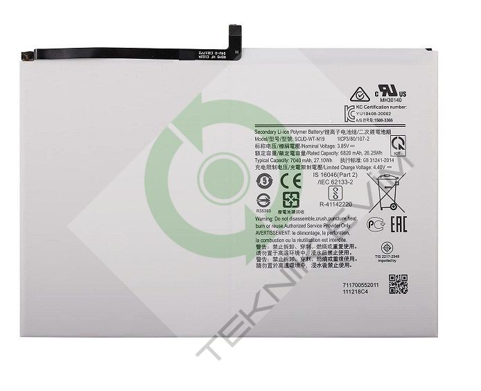 Samsung Galaxy Tab A8 10.5'' SM-X200 X205 X207 Tablet Batarya Pil
