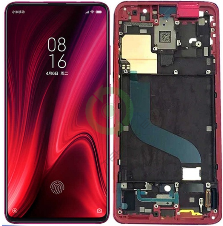 Xiaomi Mi 9T Çıtalı OLED Lcd Dokunmatik Ekran Kırmızı