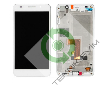 Huawei Honor 6 Plus Çıtalı Lcd Ekran Dokunmatik Beyaz