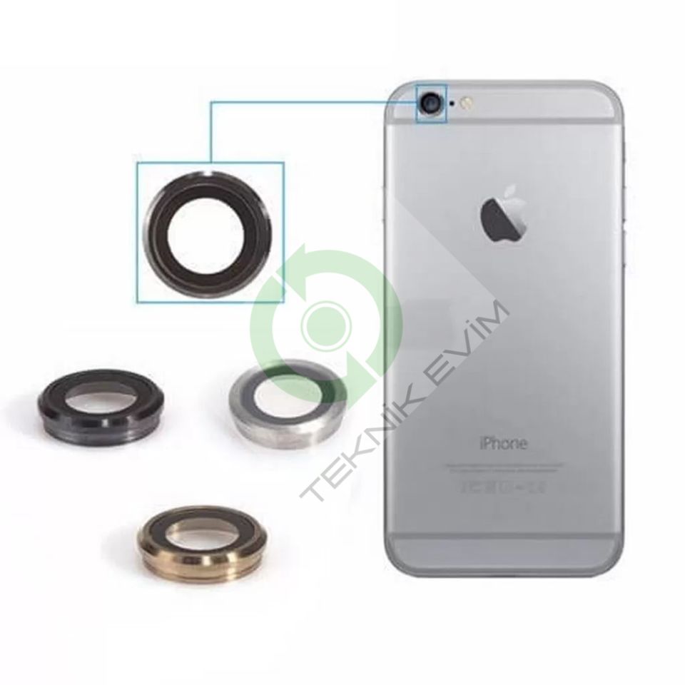 İphone 6 Plus Çitalı Kamera Camı Lensi Beyaz