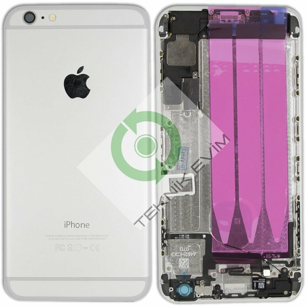 İphone 6 Plus Kasa Kapak Dolu Silver Gümüş