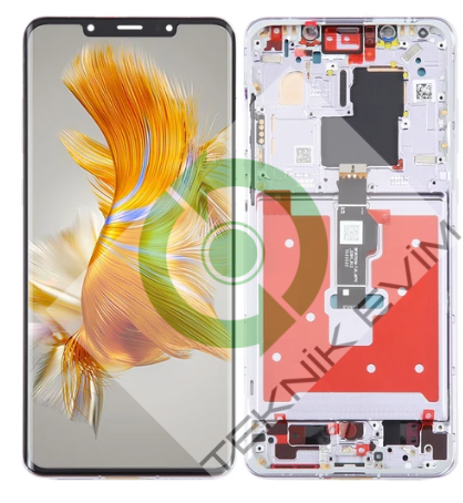 Huawei Mate 50 Pro Çıtalı Lcd Ekran Dokunmatik Beyaz OLED