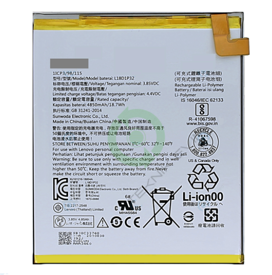 Lenovo Tab M10 HD TB-X306 Batarya Pil