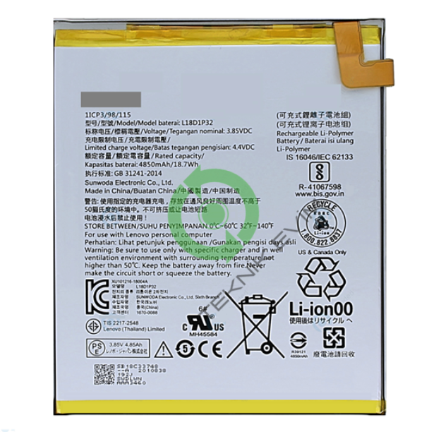 Lenovo Tab M10 Plus TB-X606X Batarya Pil