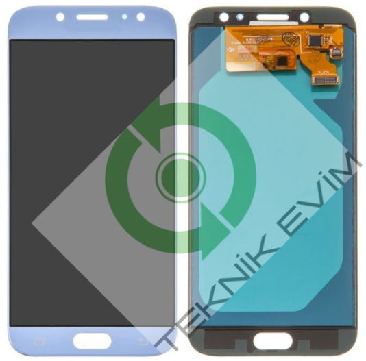 Samsung Galaxy J7 Pro SM-J730F Lcd Ekran Dokunmatik Mavi OLED