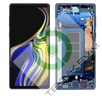 Samsung Galaxy Note 9 SM-N960F Çıtalı Lcd Ekran Dokunmatik Mavi