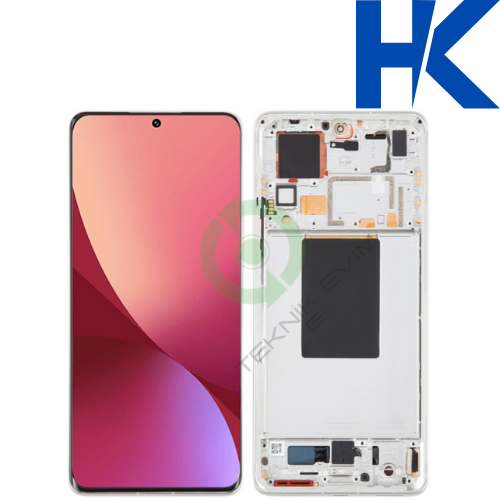 Xiaomi Mi 12 Pro HK Orjinal Çıtalı Lcd Dokunmatik Ekran Beyaz