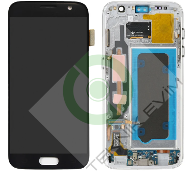 Samsung Galaxy S7 SM-G930F Çıtalı Lcd Ekran Dokunmatik Siyah