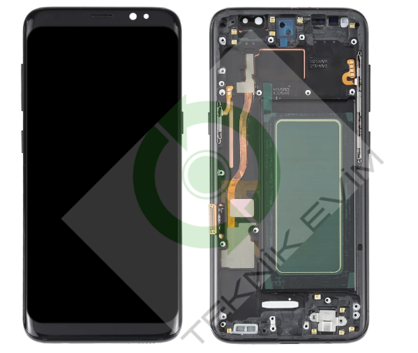 Samsung Galaxy S8 SM-G950F Orjinal Çıtalı Lcd Ekran Dokunmatik Siyah