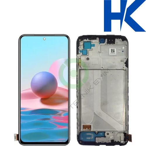 Xiaomi Redmi Note 10S HK Orjinal Çıtalı Lcd Dokunmatik Ekran Siyah