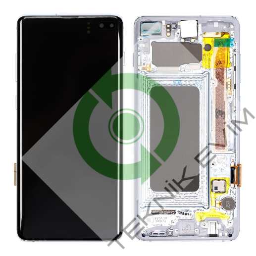 Samsung Galaxy S10 Plus SM-G975F Çıtalı Lcd Ekran Dokunmatik Beyaz
