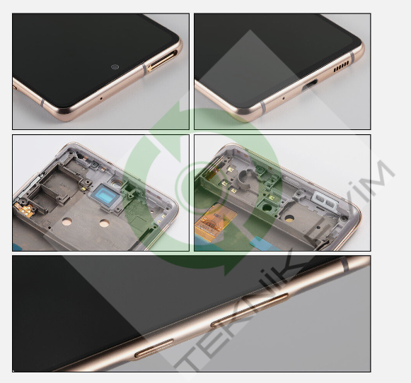 Samsung Galaxy S20FE SM-G780F Çıtalı Lcd Ekran Dokunmatik Turuncu