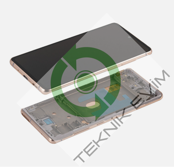 Samsung Galaxy S20FE SM-G780F Orjinal Çıtalı Lcd Ekran Dokunmatik Turuncu