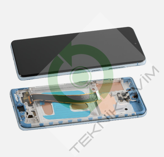 Samsung Galaxy S20 SM-G980F G981F Çıtalı Lcd Ekran Dokunmatik Mavi