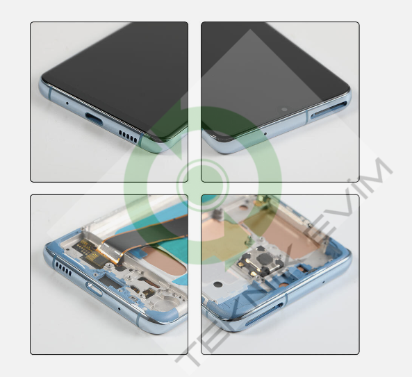 Samsung Galaxy S20 SM-G980F G981F Çıtalı Lcd Ekran Dokunmatik Mavi
