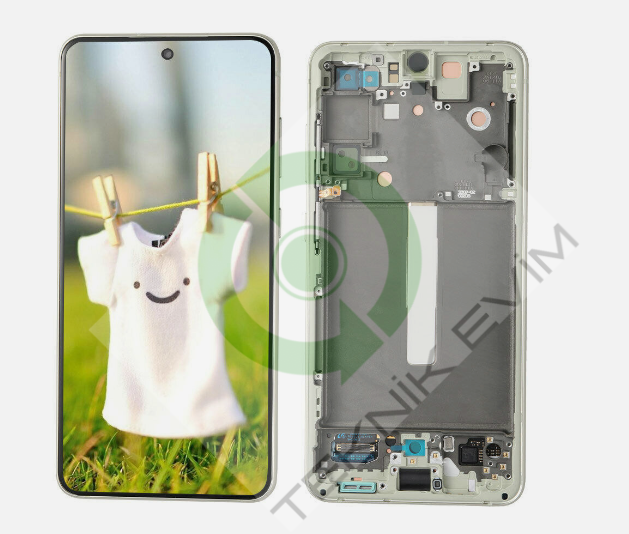 Samsung Galaxy S21 FE SM-G990E Orjinal Çıtalı Lcd Ekran Dokunmatik Yeşil