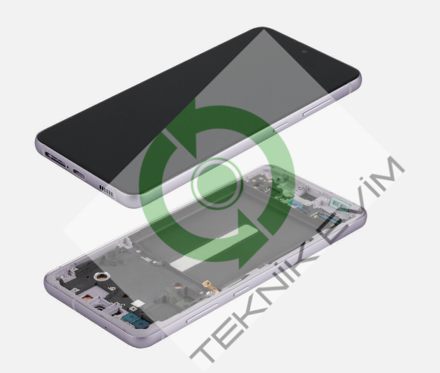 Samsung Galaxy S21 FE SM-G990E Orjinal Çıtalı Lcd Ekran Dokunmatik Mor