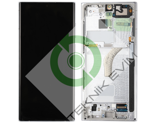 Samsung Galaxy S22 Ultra SM-S908F Orjinal Çıtalı Lcd Ekran Dokunmatik Beyaz