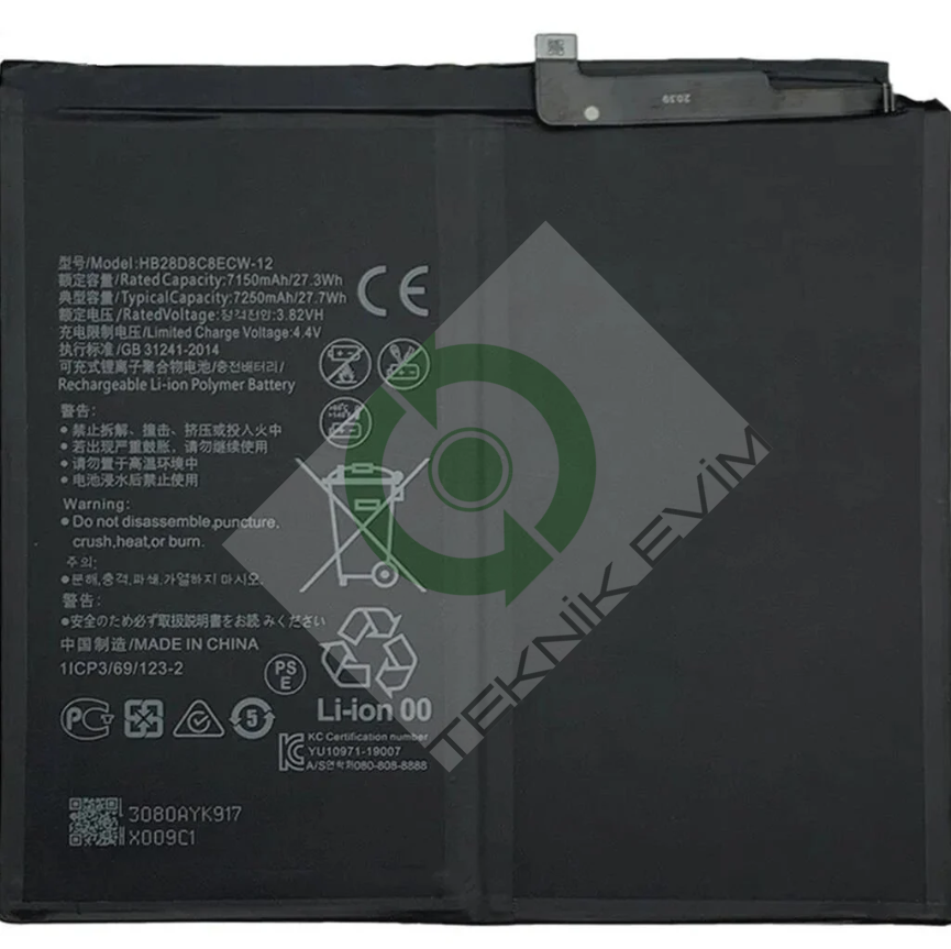 Huawei Matepad 10 BAH3-W09 Batarya Pil