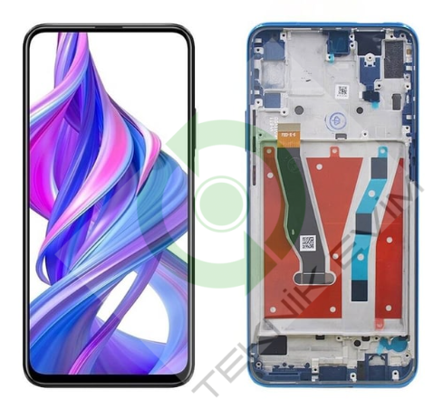 Huawei Y9 Prime 2019 Çıtalı Lcd Ekran Dokunmatik Mavi