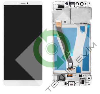Huawei Y9 2018 Çıtalı Lcd Ekran Dokunmatik Beyaz