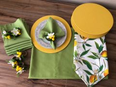 SOFRA SUNUM TAM SET LİMON DESENLİ