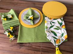SOFRA SUNUM TAM SET LİMON DESENLİ