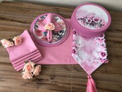 SOFRA SUNUM TAM SET GÜL DETAYLI