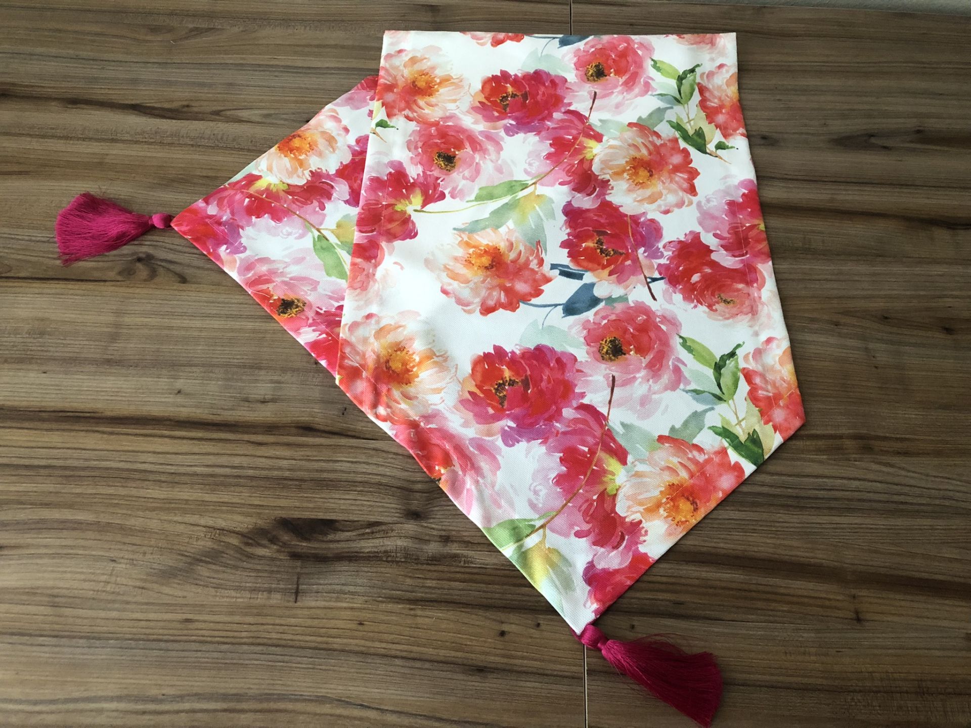 FUŞYA SOFT ÇİÇEK DESENLİ RUNNER