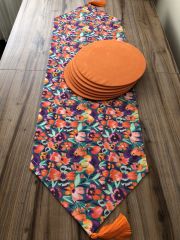 ÇİÇEK KARNAVALI DESENLİ RUNNER & SUPLA