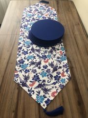 BLUE BLANC ÇİÇEK DESENLİ RUNNER & SUPLA