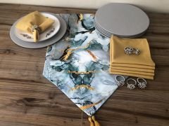 SOFRA SUNUM SETİ MERMER GOLD DESENLİ TAKIM
