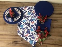 SOFRA SUNUM SETİ BLUE BLANC ÇİÇEK DESENLİ TAKIM