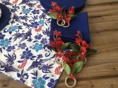SOFRA SUNUM SETİ BLUE BLANC ÇİÇEK DESENLİ TAKIM
