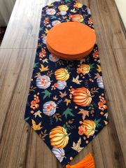 BALKABAĞI DESENLİ RUNNER & SUPLA